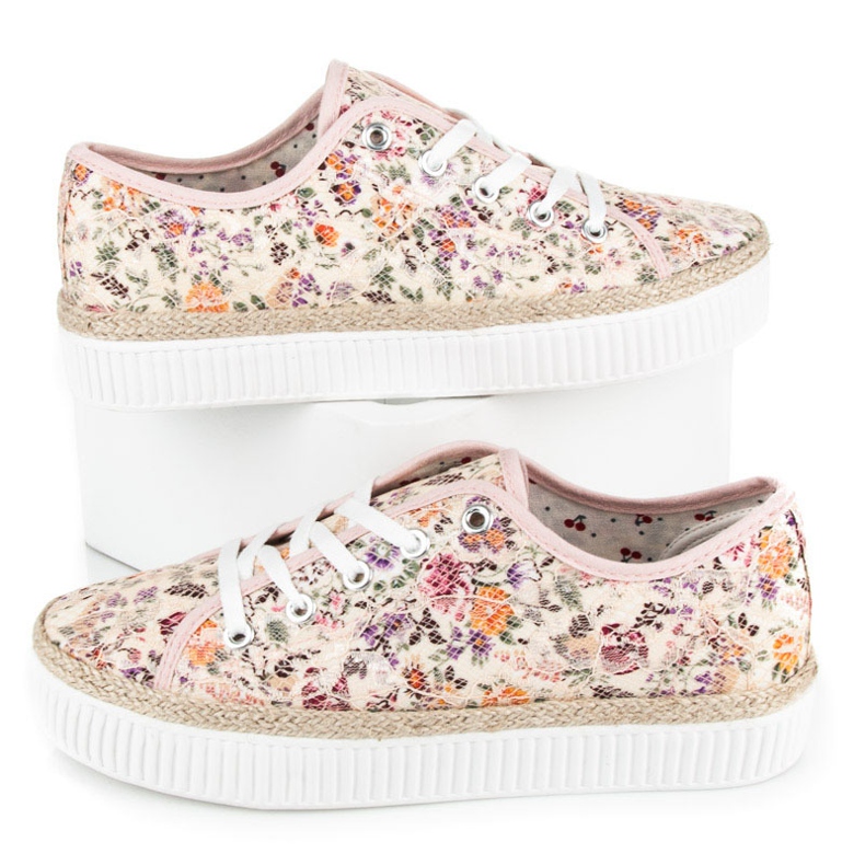 Kylie Lace espadrilles with flowers multicolored 2