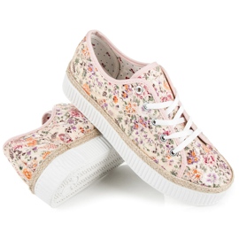 Kylie Lace espadrilles with flowers multicolored 1