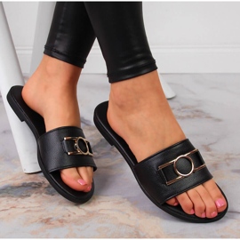 Women's slippers with black Jezzi decoration 1