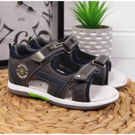 American Club gray velcro sandals for boys grey 2