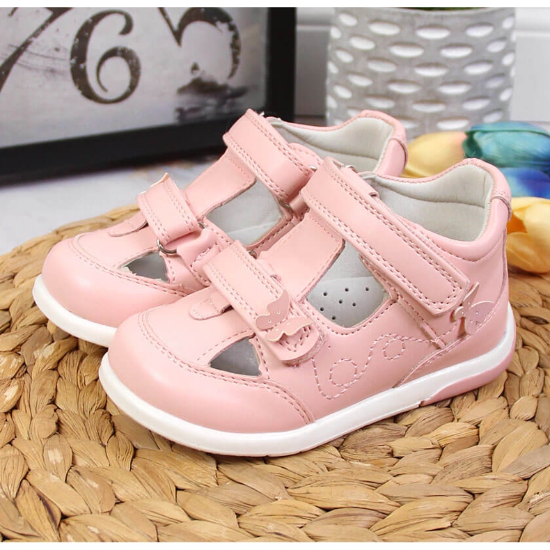 American Club girls' full pink sandals 2 American Club girls' full pink sandals 2