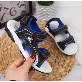 Black American Club boys' sandals with velcro 1 Black American Club boys' sandals with velcro 1