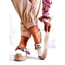 PS1 Women's Leather Espadrilles With A Chain White Fancy 1