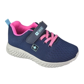 NEWS Velcro sports shoes 22DZ23-4843-M Navy blue pink 1