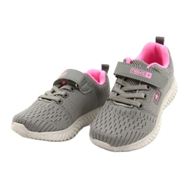 NEWS Children's sports shoes for Velcro 22z23-4843-M gray-pink 4