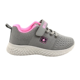 NEWS Children's sports shoes for Velcro 22z23-4843-M gray-pink 2