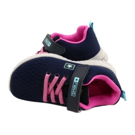 NEWS Velcro sports shoes 22DZ23-4843-M Navy blue pink 6