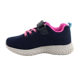 NEWS Velcro sports shoes 22DZ23-4843-M Navy blue pink 2
