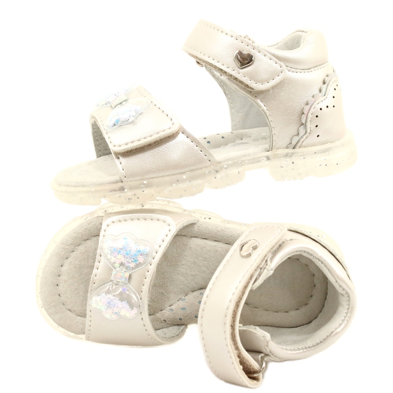 Evento Girls' sandals with a bow 22z23-4780 silver 5 Evento Girls' sandals with a bow 22z23-4780 silver 5