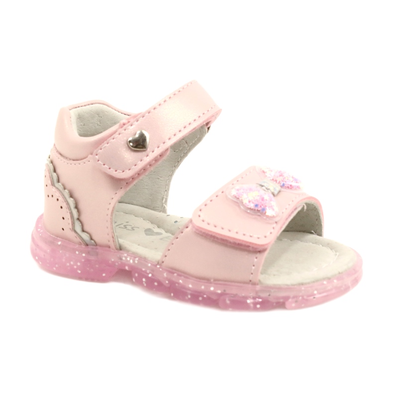 Evento Girls' sandals with a bow 22z23-4780 pink 1 Evento Girls' sandals with a bow 22z23-4780 pink 1