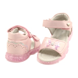 Evento Girls' sandals with a bow 22z23-4780 pink 4