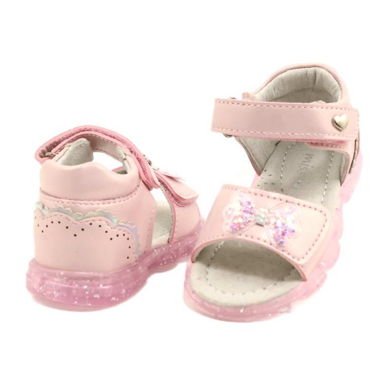 Evento Girls' sandals with a bow 22z23-4780 pink 4 Evento Girls' sandals with a bow 22z23-4780 pink 4