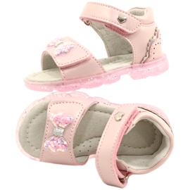 Evento Girls' sandals with a bow 22z23-4780 pink 5