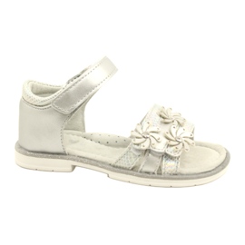 Evento Girls' sandals with flowers 22z23-4792 silver 1 Evento Girls' sandals with flowers 22z23-4792 silver 1