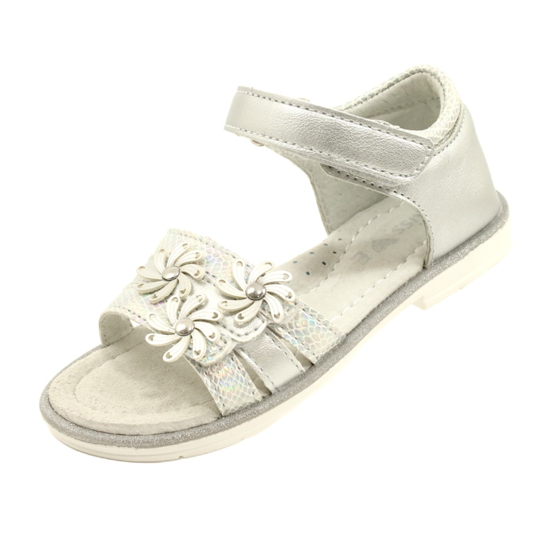 Evento Girls' sandals with flowers 22z23-4792 silver 4 Evento Girls' sandals with flowers 22z23-4792 silver 4