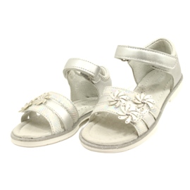 Evento Girls' sandals with flowers 22z23-4792 silver 3 Evento Girls' sandals with flowers 22z23-4792 silver 3