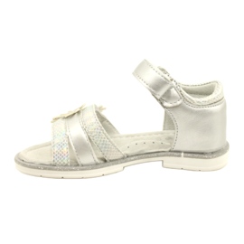 Evento Girls' sandals with flowers 22z23-4792 silver 2 Evento Girls' sandals with flowers 22z23-4792 silver 2
