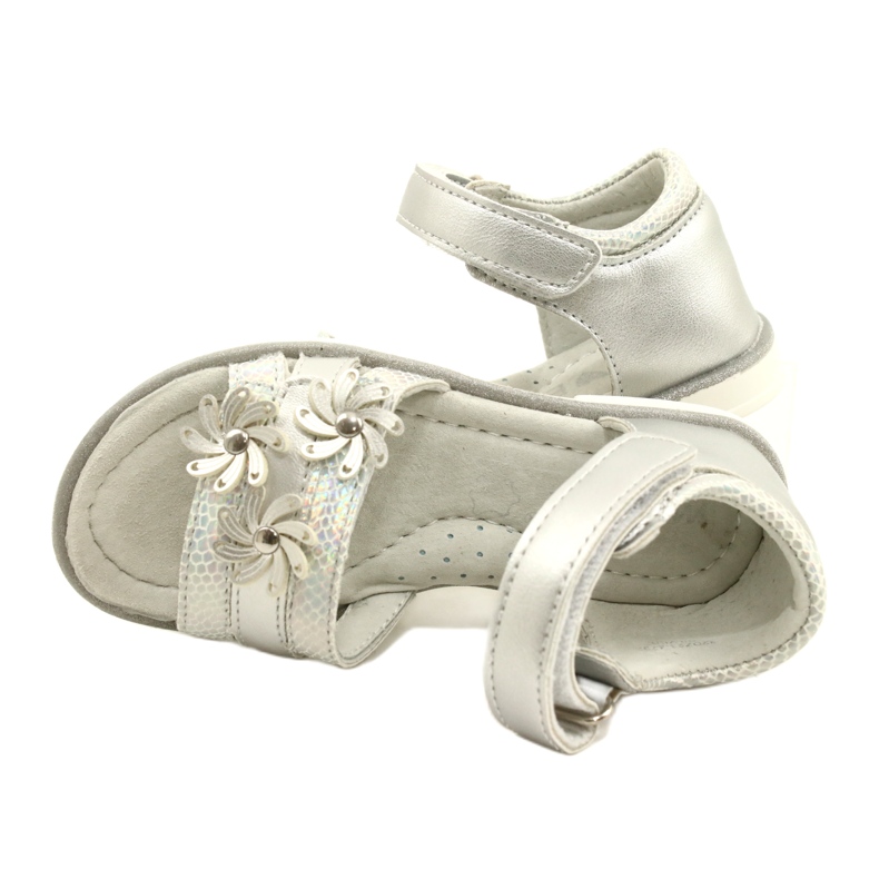Evento Girls' sandals with flowers 22z23-4792 silver 6 Evento Girls' sandals with flowers 22z23-4792 silver 6