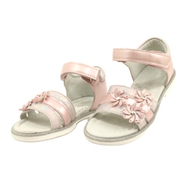 Evento Girls' sandals with decorative flowers 22D23-4792 pink 3 Evento Girls' sandals with decorative flowers 22D23-4792 pink 3