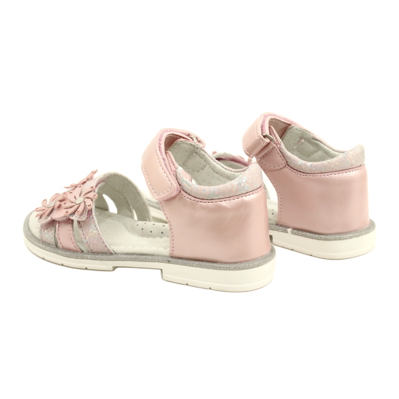 Evento Girls' sandals with decorative flowers 22D23-4792 pink 6 Evento Girls' sandals with decorative flowers 22D23-4792 pink 6