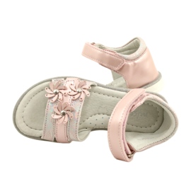 Evento Girls' sandals with decorative flowers 22D23-4792 pink 7