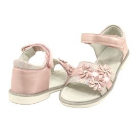 Evento Girls' sandals with decorative flowers 22D23-4792 pink 4 Evento Girls' sandals with decorative flowers 22D23-4792 pink 4