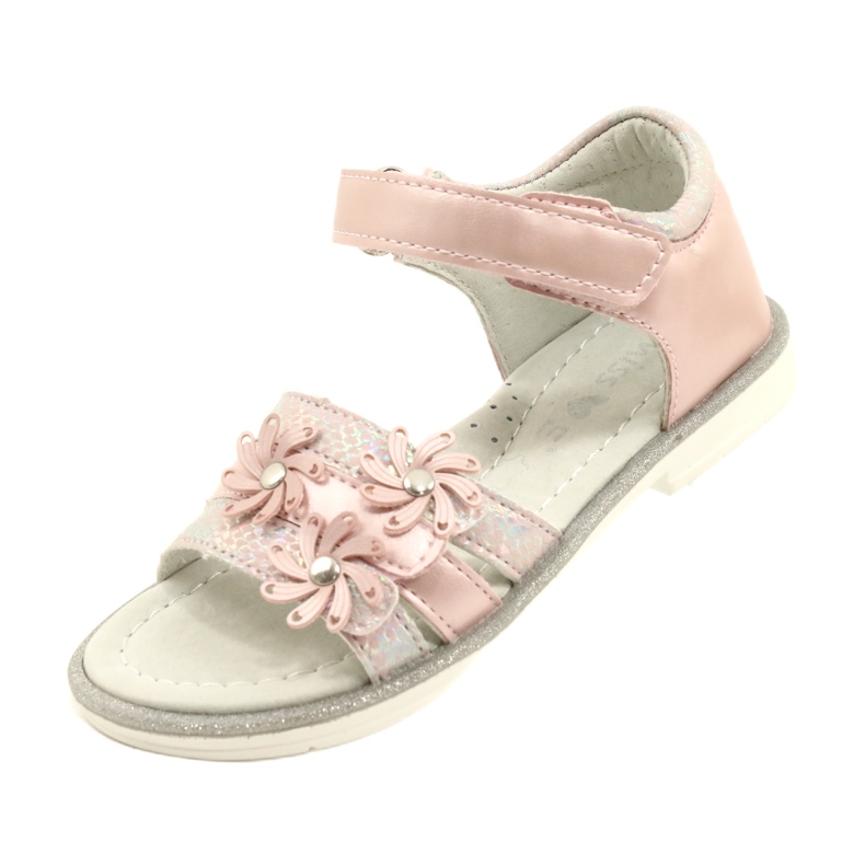 Evento Girls' sandals with decorative flowers 22D23-4792 pink 5 Evento Girls' sandals with decorative flowers 22D23-4792 pink 5