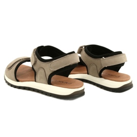 Comfortable sports sandals Caprice 28711-28 334 Taupe Nubuc beige black 5