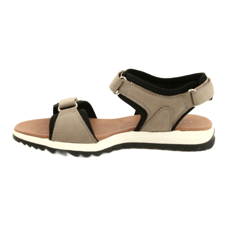 Comfortable sports sandals Caprice 28711-28 334 Taupe Nubuc beige black 1