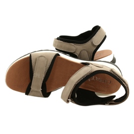 Comfortable sports sandals Caprice 28711-28 334 Taupe Nubuc beige black 4