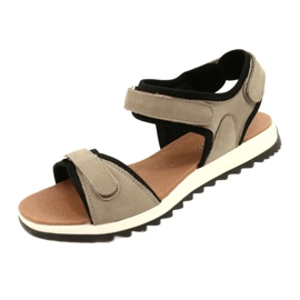 Comfortable sports sandals Caprice 28711-28 334 Taupe Nubuc beige black 3