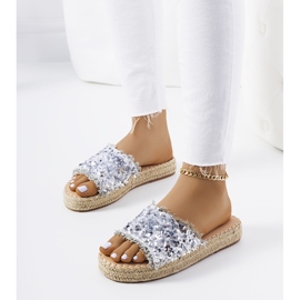 Silver slippers on the Susanna platform 1