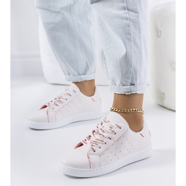 Koho red and white sports shoes 1