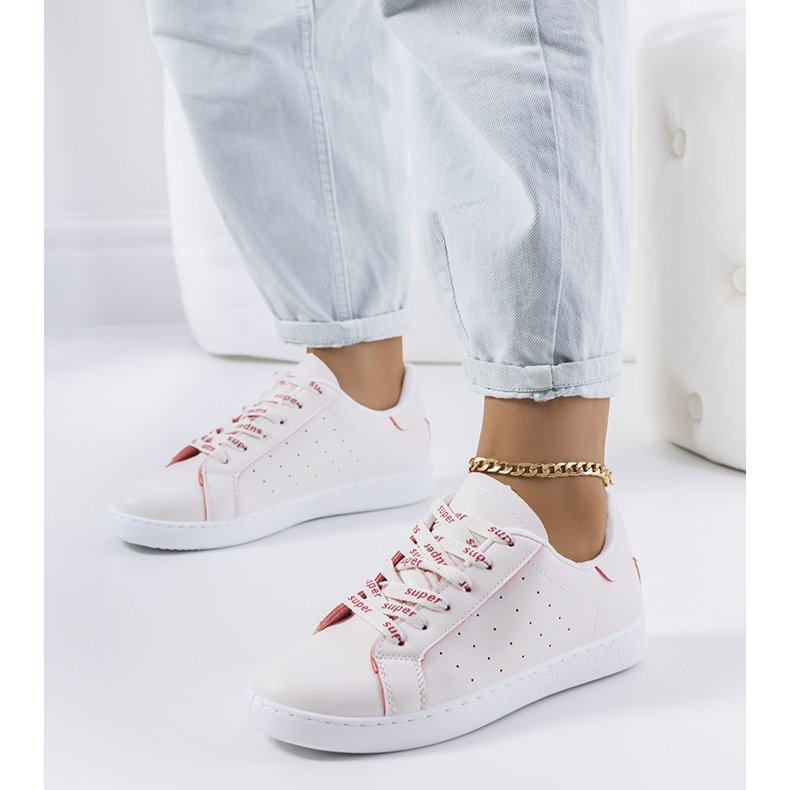 Koho red and white sports shoes 1