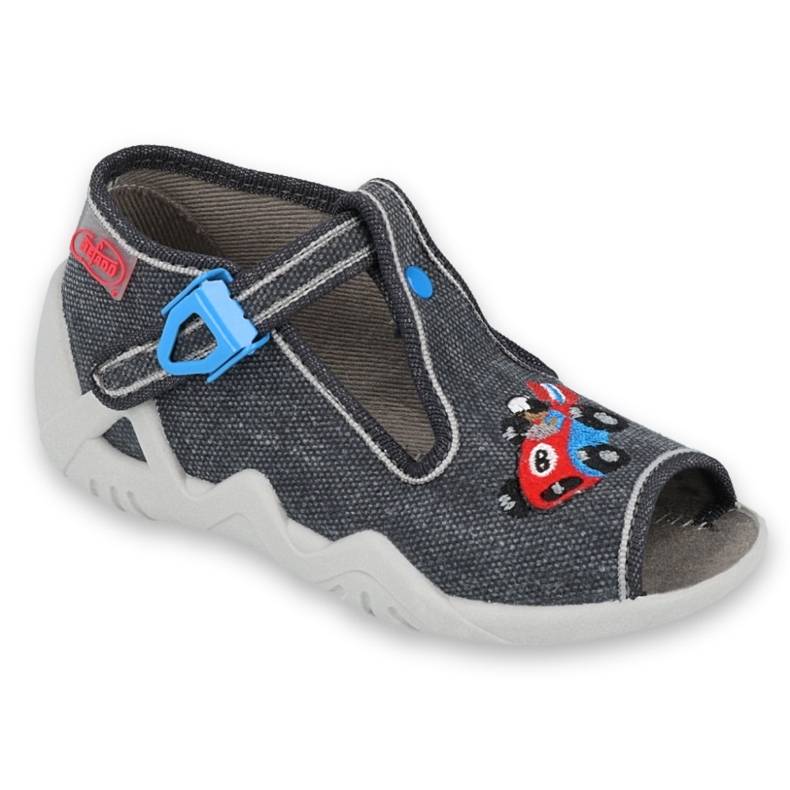 Befado children's shoes 217P106 red blue grey 1 Befado children's shoes 217P106 red blue grey 1
