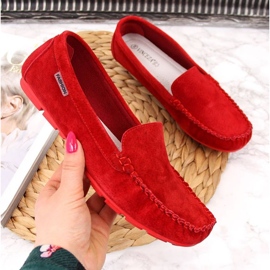 Red Leather Loafers In Vinceza 1
