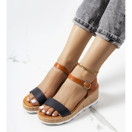 Black wedge sandals from Taylah brown 1
