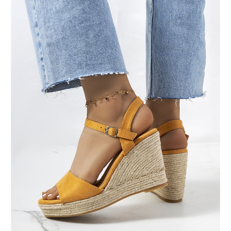 Brown espadrilles on the Strasse wedge heel 1
