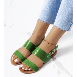 Green women's sandals from Chinn 1