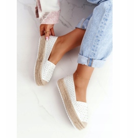 S.Barski Espadrilles On The Straw Platform S. Bararski White silver 3