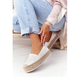 S.Barski Espadrilles On The Straw Platform S. Bararski White silver 1
