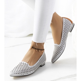 Gray Jarrett openwork ballerinas grey 1