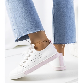 Tuuri women's sneakers in white and pink 1 Tuuri women's sneakers in white and pink 1