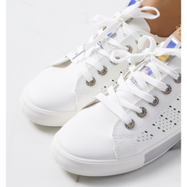 White and gray women's Tuuri sneakers 1