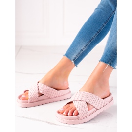 Bestelle Braided Slippers pink 1