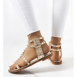Gold Kabor studded sandals golden 1
