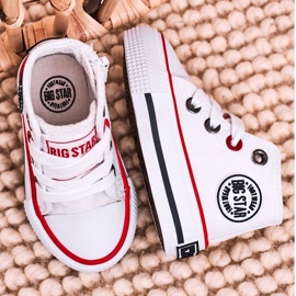 Children's High Sneakers With a zipper Big Star HH374187 White 3