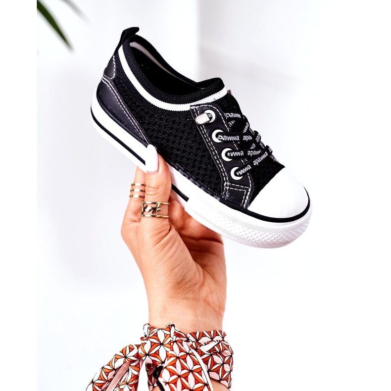 Apawwa Children's Airy Black Kids Club Sneakers 1