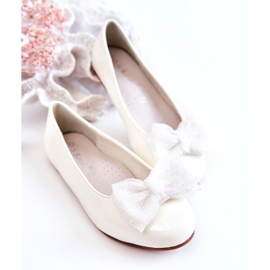 S.Barski Children's Lacquered Ballerinas With A Bow White Zolly 3