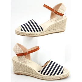 Irma Blue striped espadrilles beige navy blue 1 Irma Blue striped espadrilles beige navy blue 1